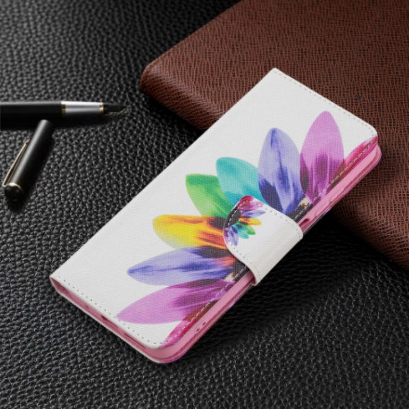 Lederhüllen Für Xiaomi Redmi 10 Aquarellblume