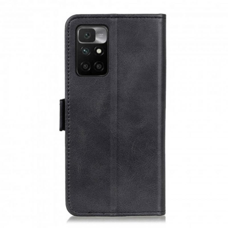 Lederhüllen Für Xiaomi Redmi 10 Flip Case Doppelte Klappe