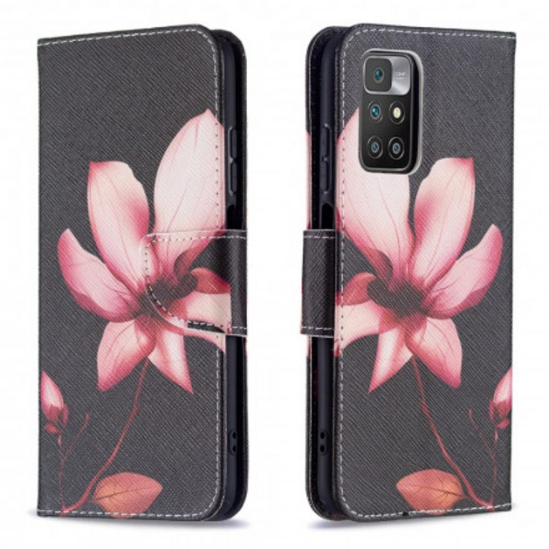 Lederhüllen Für Xiaomi Redmi 10 Pinke Blume