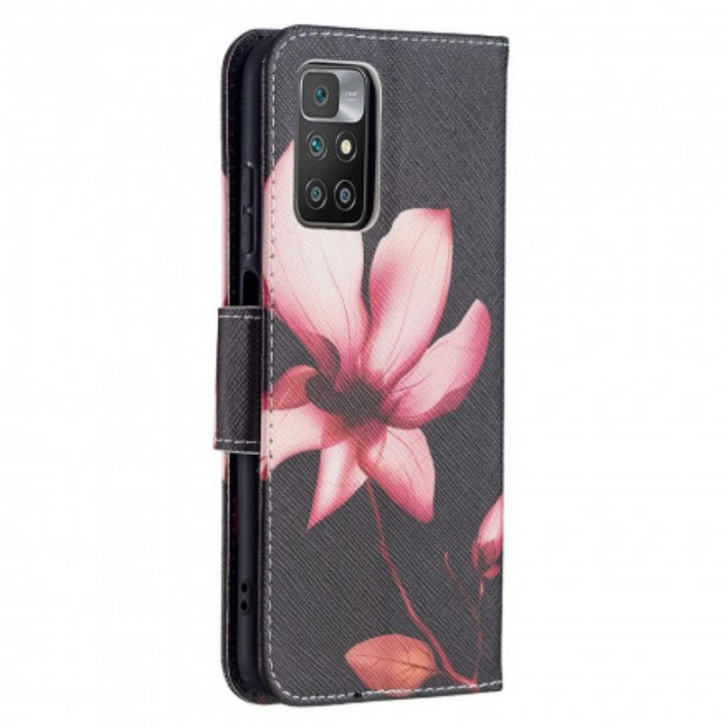 Lederhüllen Für Xiaomi Redmi 10 Pinke Blume