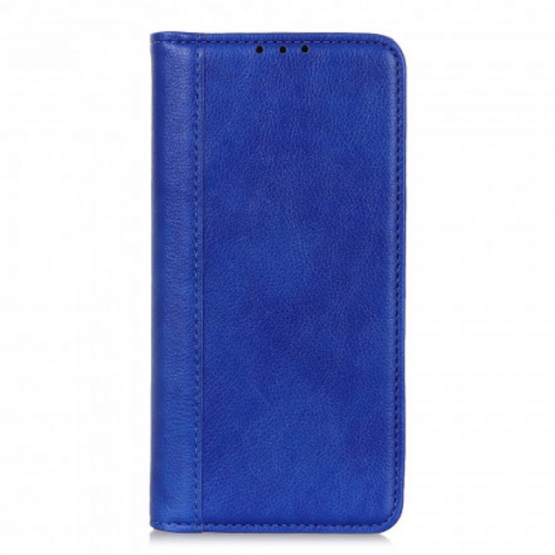 Schutzhülle Für Xiaomi Redmi 10 Flip Case Eleganz Aus Gespaltenem Litschi-leder