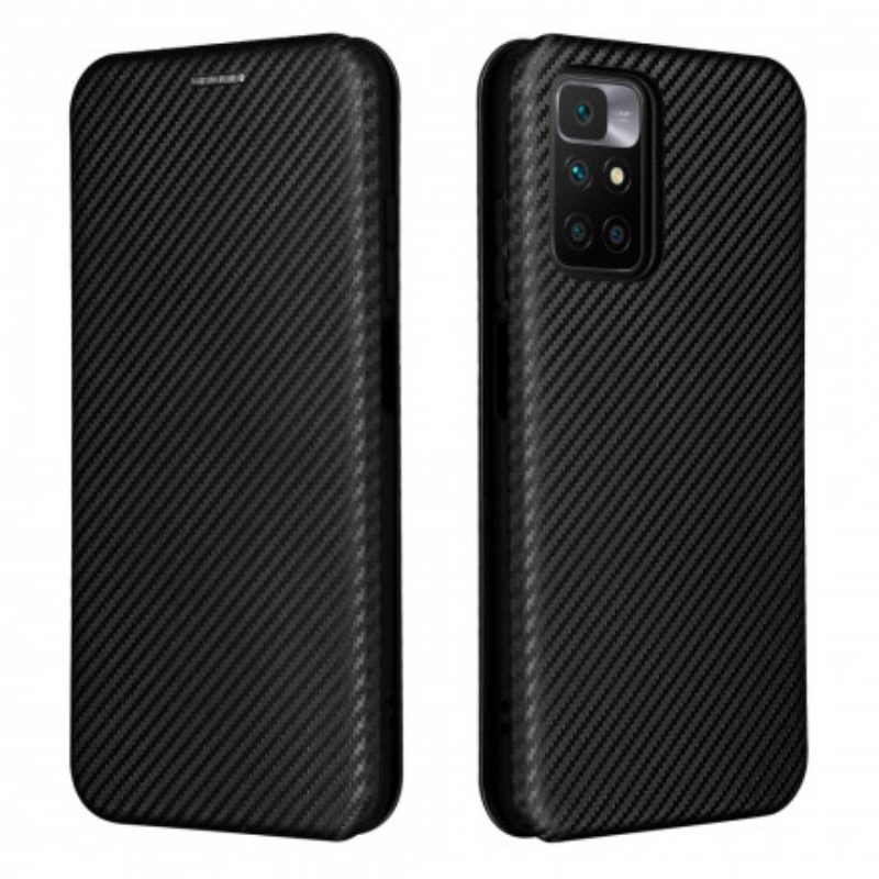 Schutzhülle Für Xiaomi Redmi 10 Flip Case Farbiges Carbon-silikon