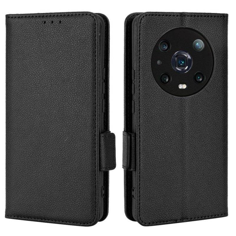 Flip Case Für Honor Magic 4 Pro Litschi-leder-stil