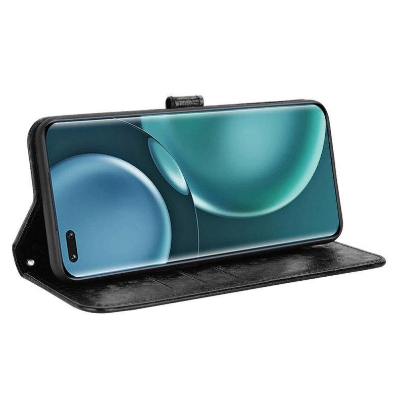 Flip Case Für Honor Magic 4 Pro Mit Kordel 3d-riemchendesign