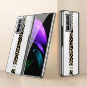 Hülle Für Samsung Galaxy Z Fold 2 Gkk Leopard Gehärtetes Glas