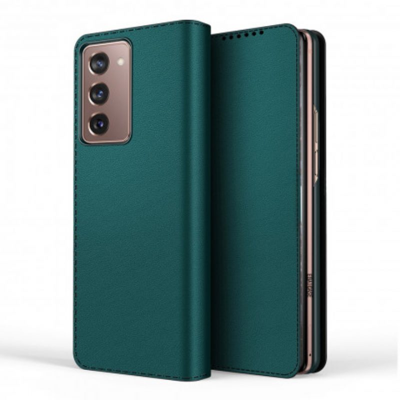 Schutzhülle Für Samsung Galaxy Z Fold 2 Flip Case Echtes Leder