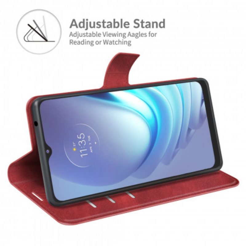 Flip Case Für Moto G50 Stil: Lederdesign