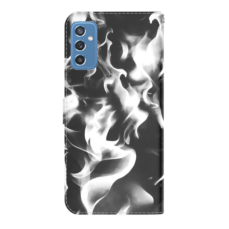 Flip Case Für Samsung Galaxy M52 5G Flammen