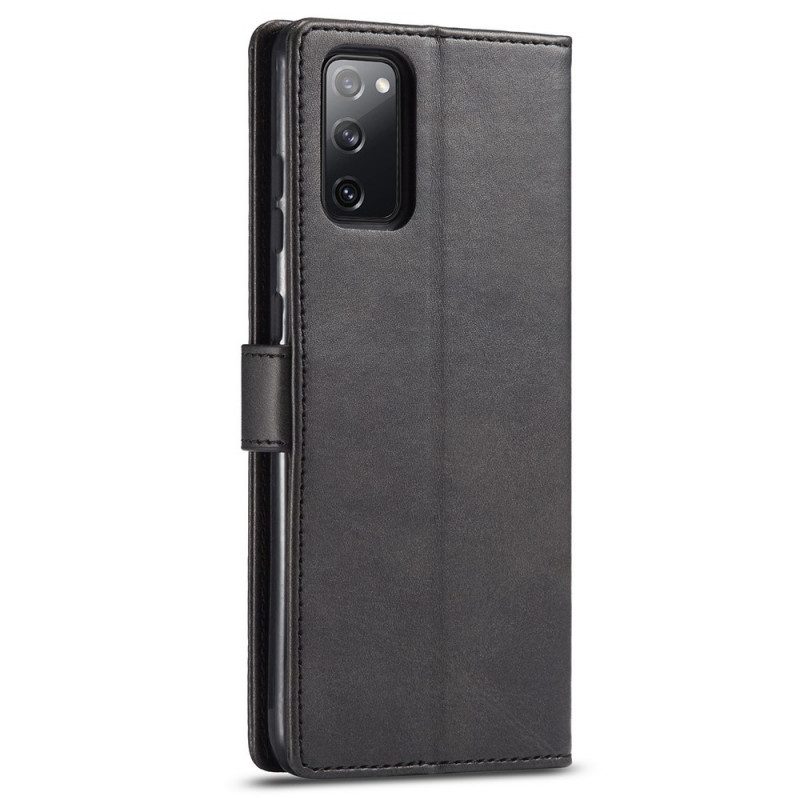 Flip Case Für Samsung Galaxy M52 5G Lc.imeeke Ledereffekt