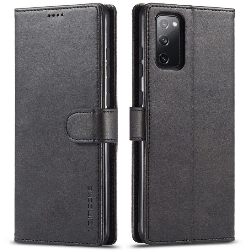 Flip Case Für Samsung Galaxy M52 5G Lc.imeeke Ledereffekt