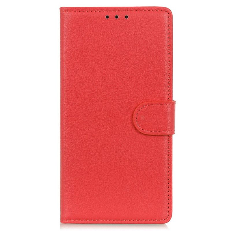 Flip Case Für Samsung Galaxy M52 5G Litschi-textur