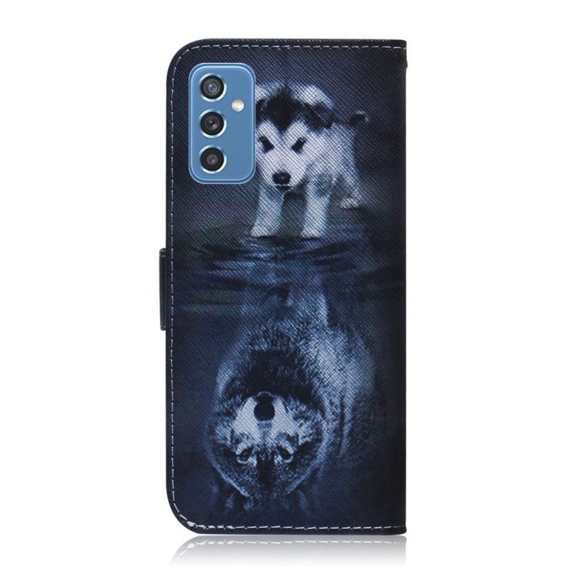 Flip Case Für Samsung Galaxy M52 5G Mitternachtsjunges