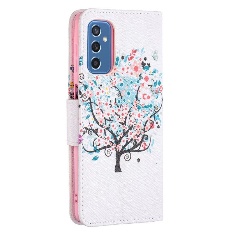 Flip Case Für Samsung Galaxy M52 5G Regenbogenstrauch