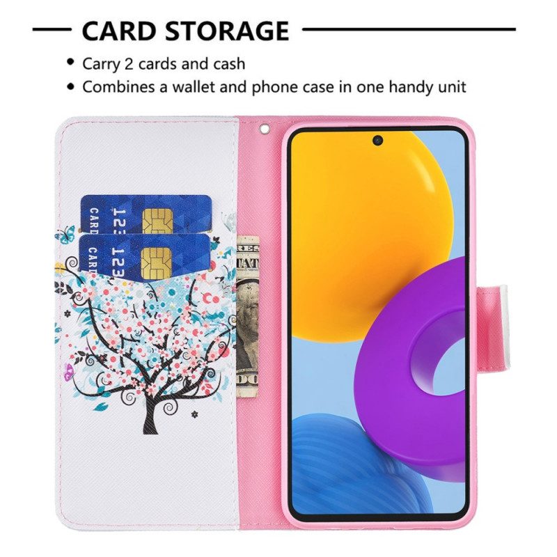 Flip Case Für Samsung Galaxy M52 5G Regenbogenstrauch