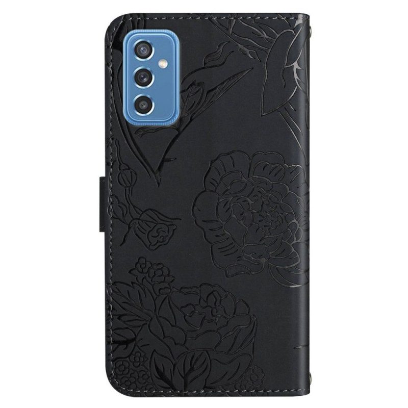 Flip Case Für Samsung Galaxy M52 5G Rosenmuster