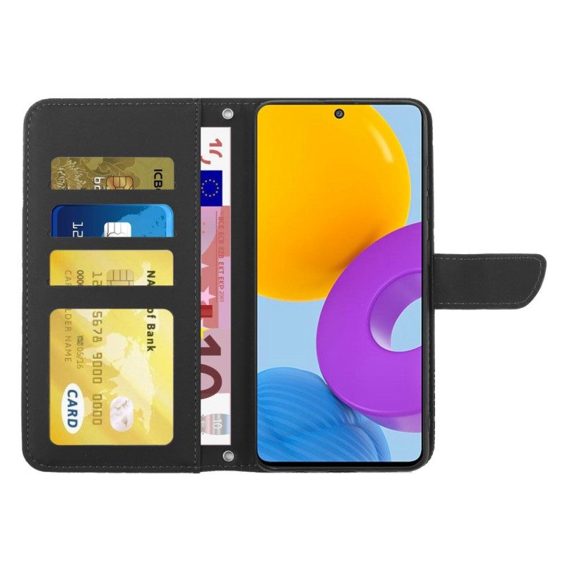 Flip Case Für Samsung Galaxy M52 5G Rosenmuster