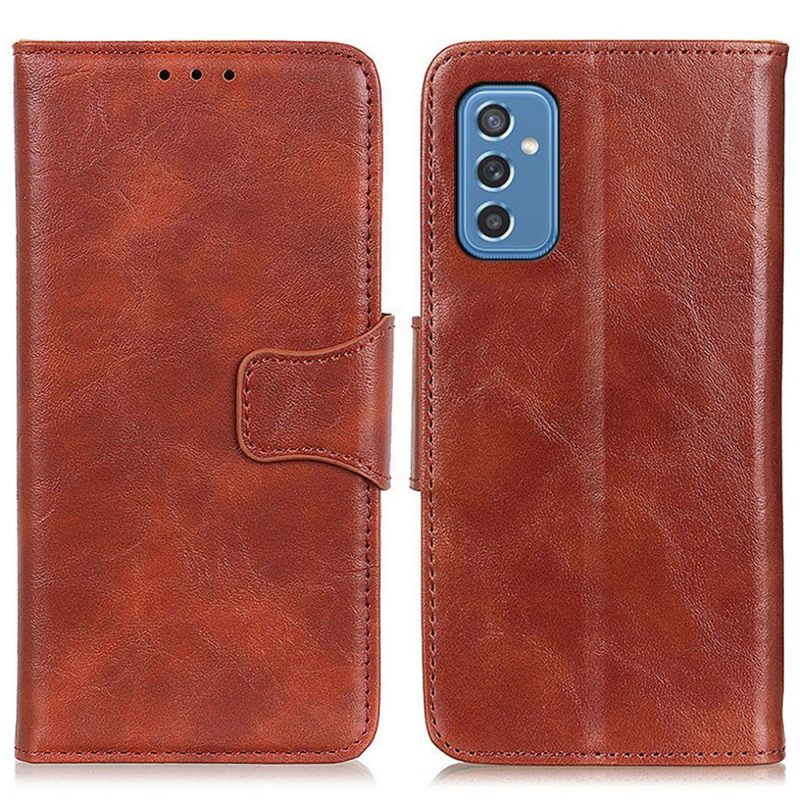 Flip Case Für Samsung Galaxy M52 5G Wendeverschluss Aus Spaltleder