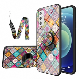 Handyhülle Für Samsung Galaxy M52 5G Mit Kordel Orientalischer Riementeppich