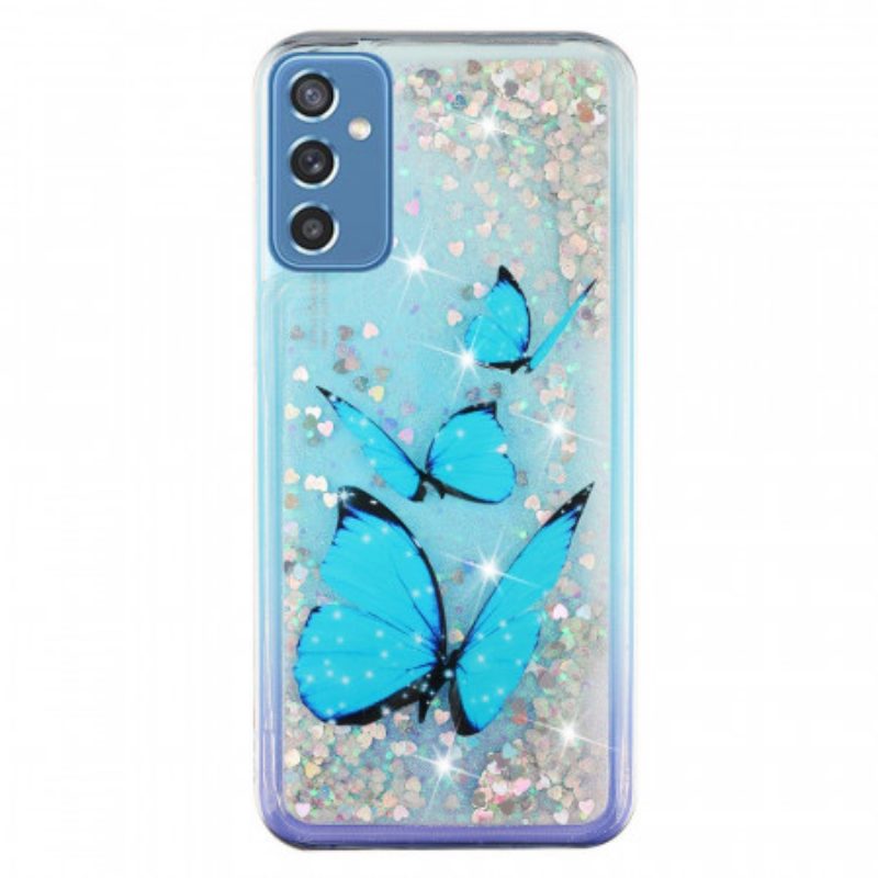 Hülle Für Samsung Galaxy M52 5G Saphir-schmetterling