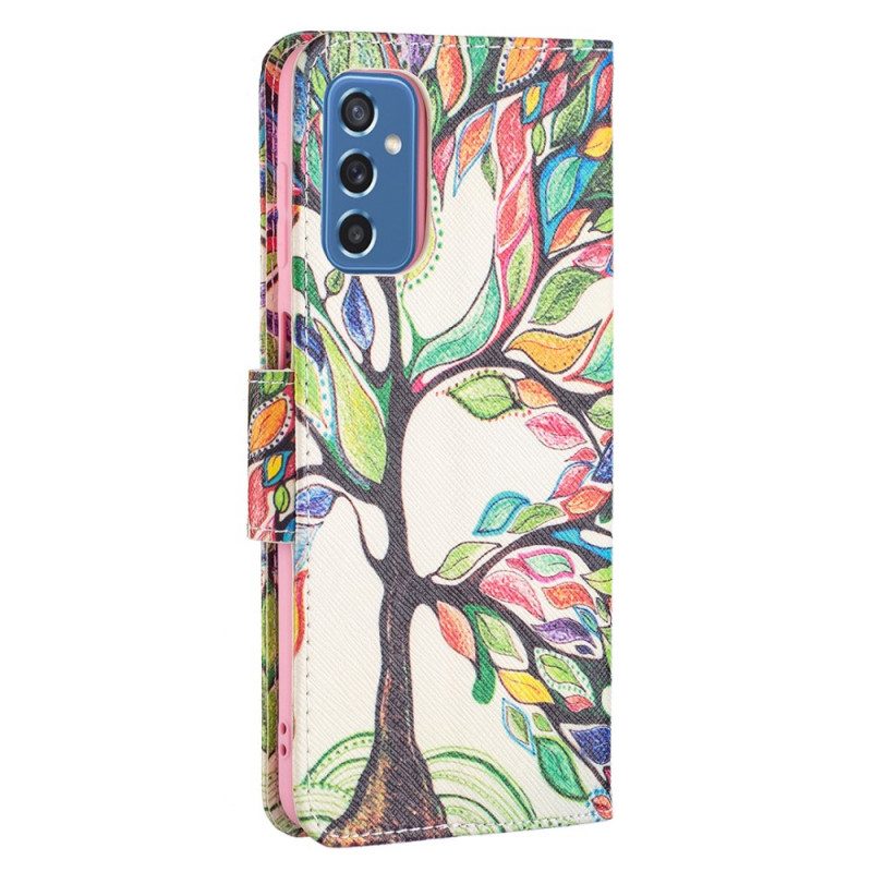 Lederhüllen Für Samsung Galaxy M52 5G Regenbogenbaum