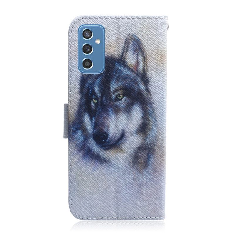 Lederhüllen Für Samsung Galaxy M52 5G Winterwolf