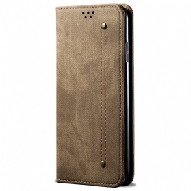 Schutzhülle Für Samsung Galaxy M52 5G Flip Case Denim-stoff