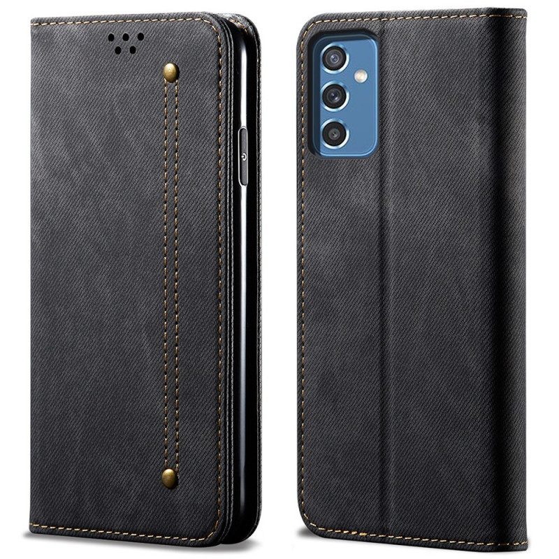 Schutzhülle Für Samsung Galaxy M52 5G Flip Case Denim-stoff