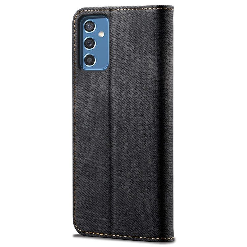 Schutzhülle Für Samsung Galaxy M52 5G Flip Case Denim-stoff