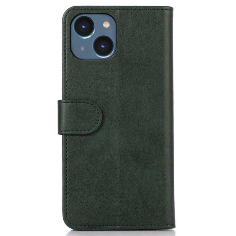 Flip Case Für iPhone 14 Mattes Kunstleder