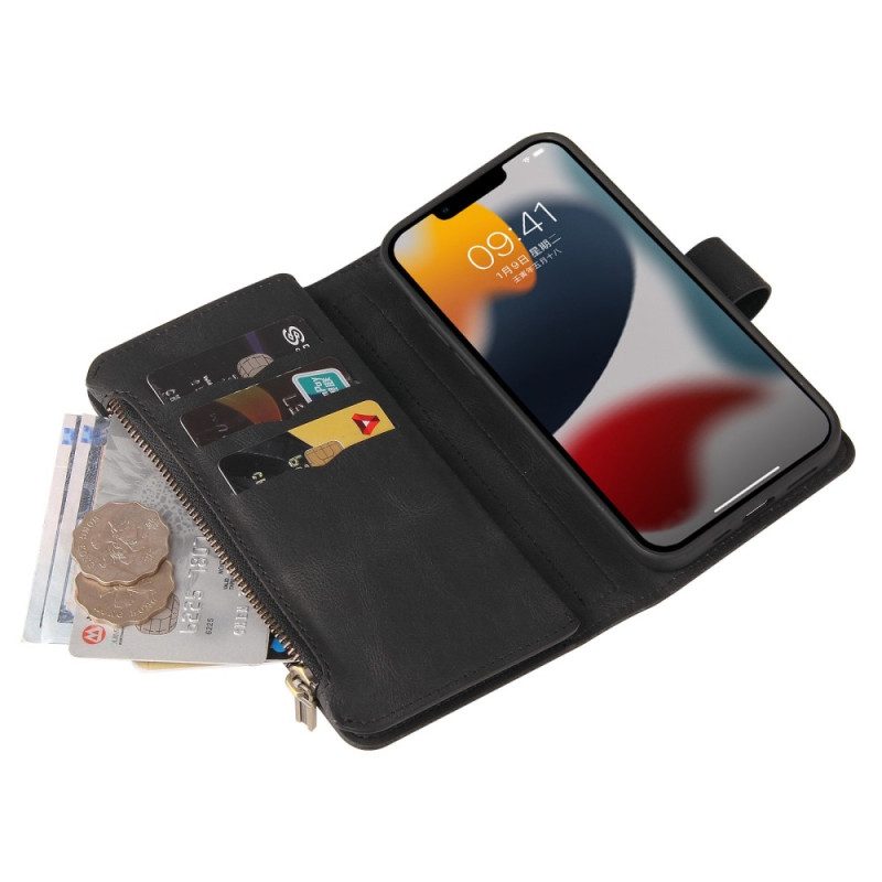 Flip Case Für iPhone 14 Multifunktionaler Kartenhalter