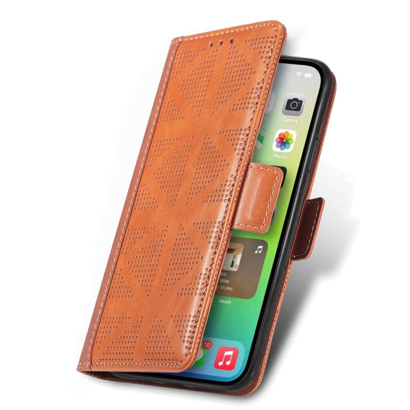 Flip Case Für iPhone 14 Retro-lederstil