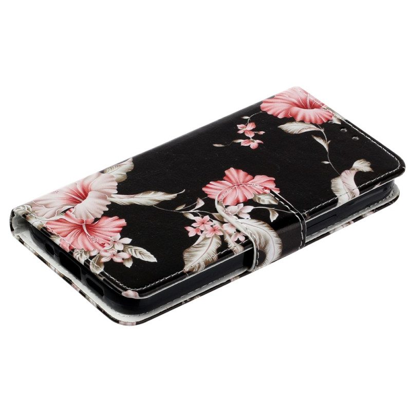 Lederhüllen Für iPhone 14 Blumen