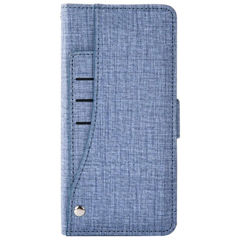 Lederhüllen Für iPhone 14 Jeans Mit Drehbarem Kartenhalter