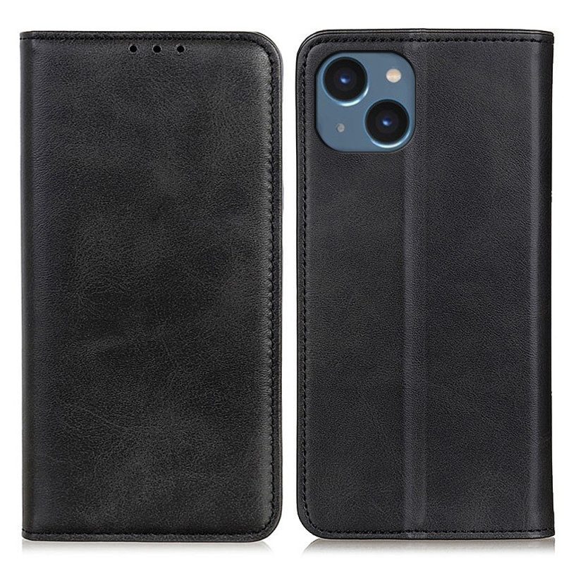 Schutzhülle Für iPhone 14 Flip Case Elegantes Spaltleder