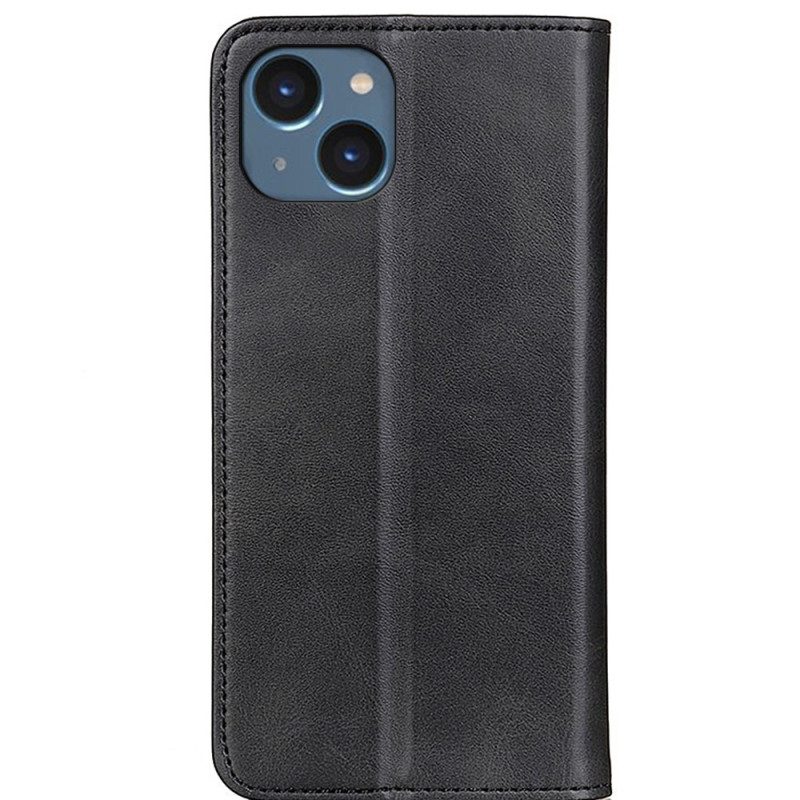 Schutzhülle Für iPhone 14 Flip Case Elegantes Spaltleder