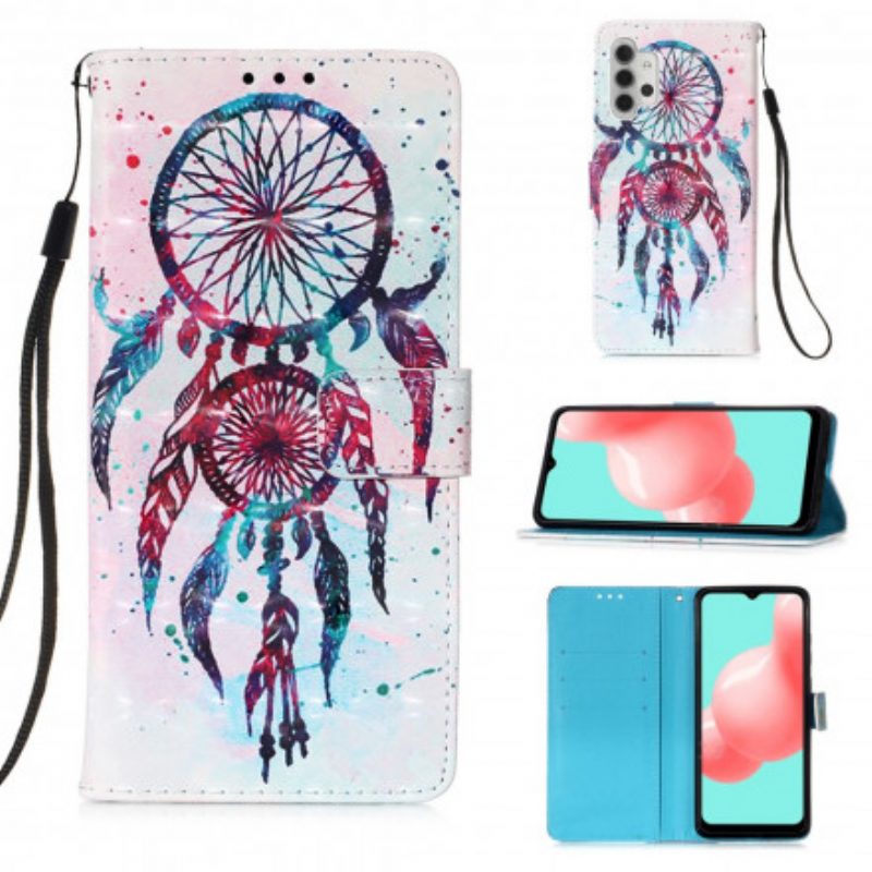 Flip Case Für Samsung Galaxy A32 5G Aquarell-traumfänger