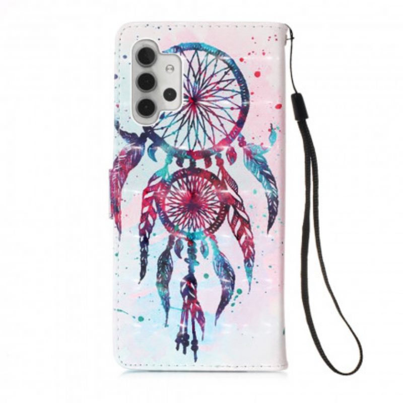 Flip Case Für Samsung Galaxy A32 5G Aquarell-traumfänger