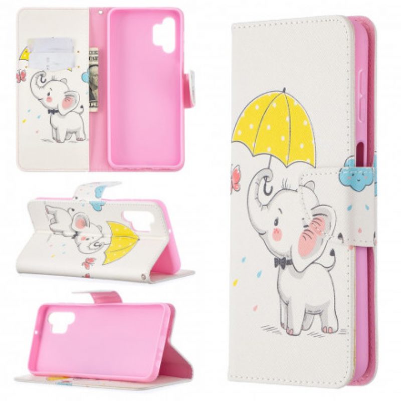 Flip Case Für Samsung Galaxy A32 5G Baby Elefant