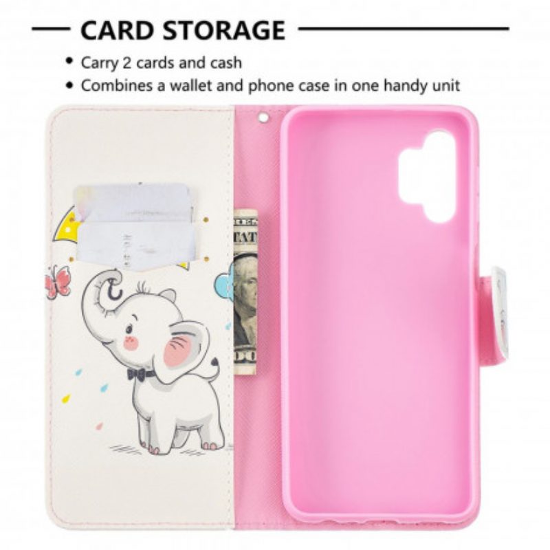 Flip Case Für Samsung Galaxy A32 5G Baby Elefant