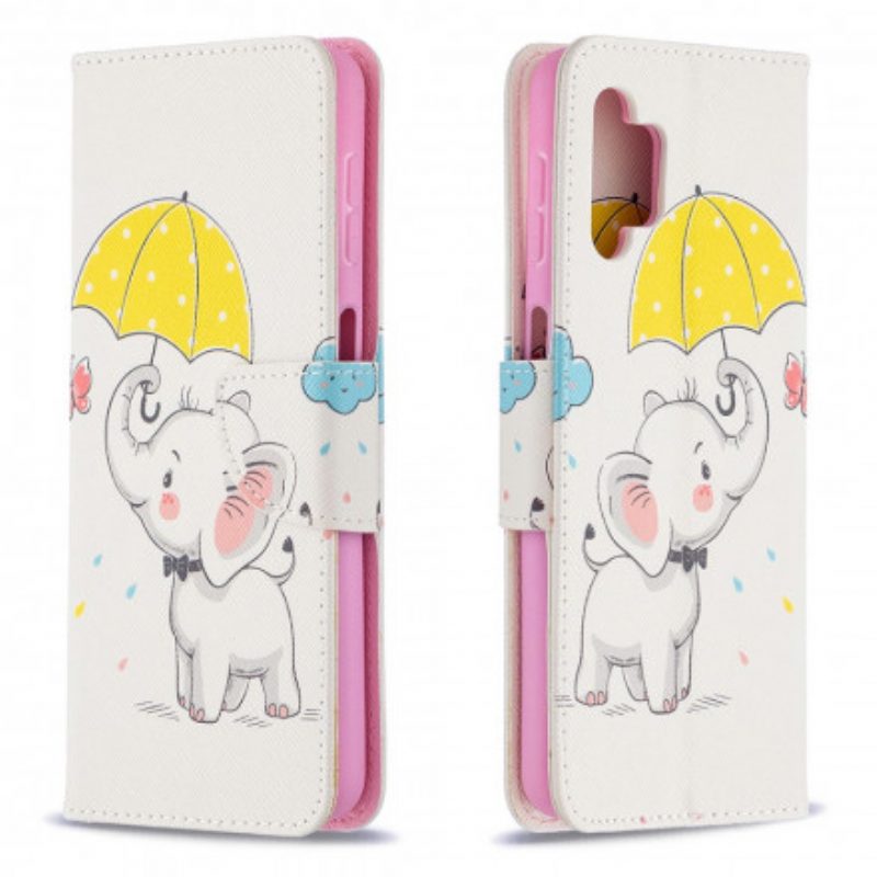 Flip Case Für Samsung Galaxy A32 5G Baby Elefant