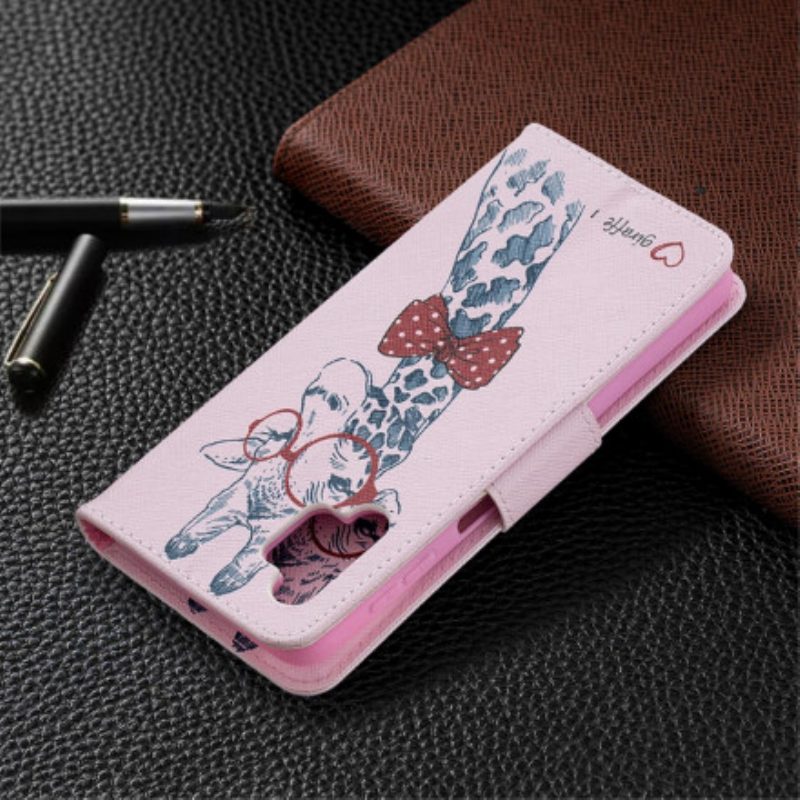 Flip Case Für Samsung Galaxy A32 5G Kluge Giraffe