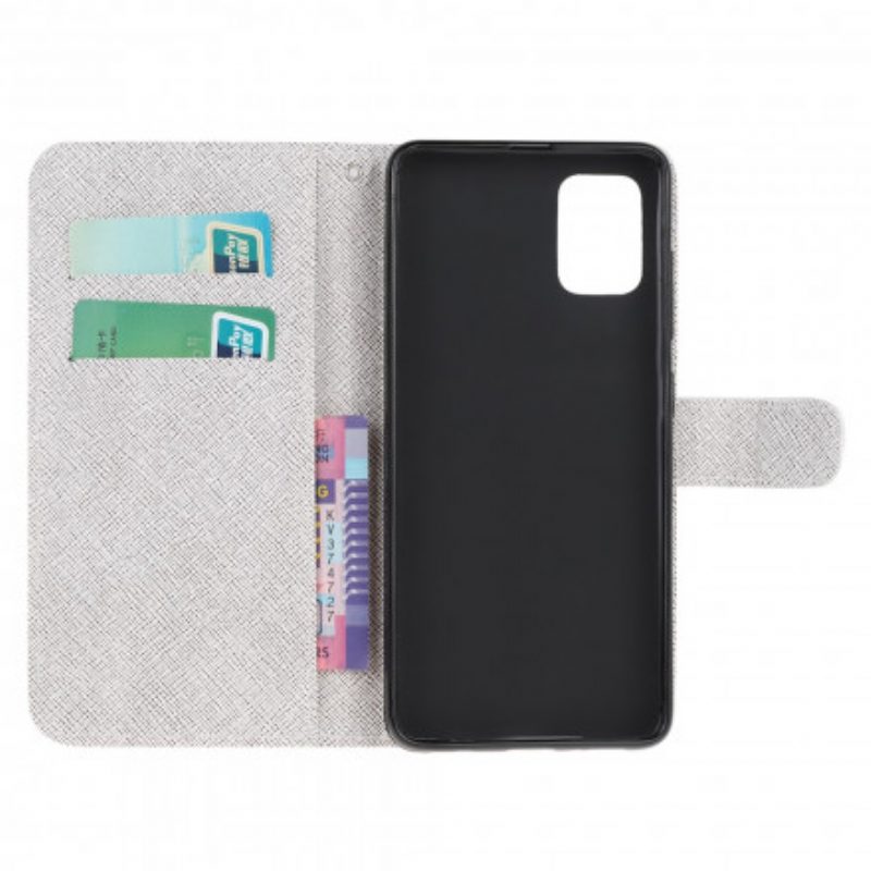 Flip Case Für Samsung Galaxy A32 5G Mit Kordel Mondriemenblumen