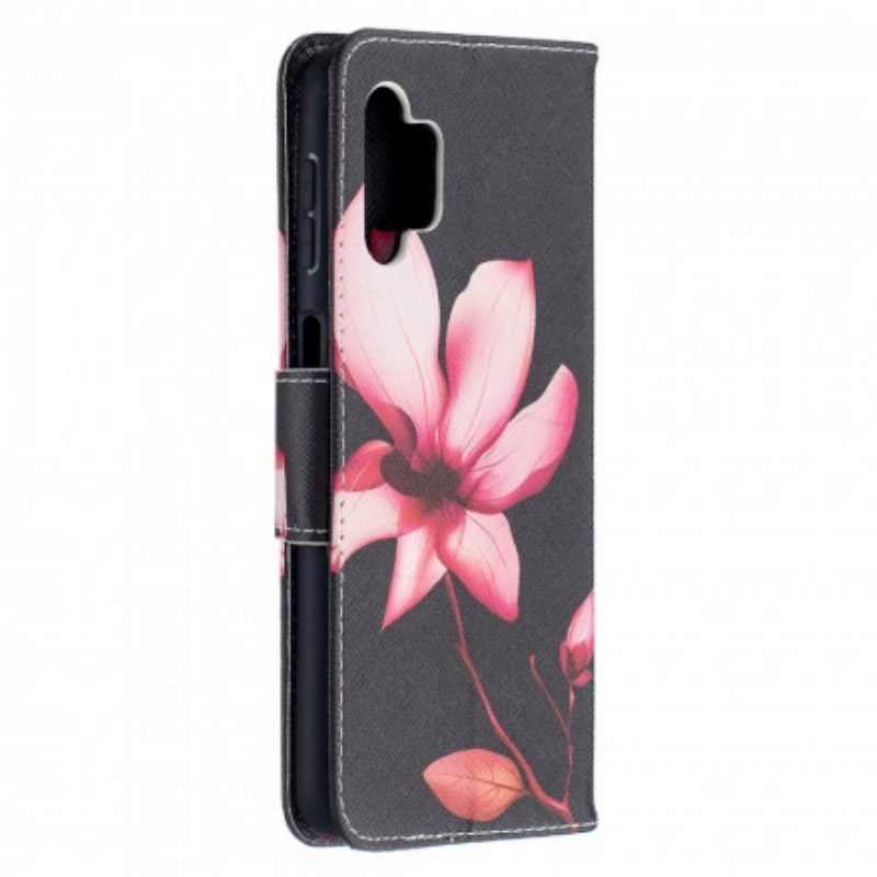 Flip Case Für Samsung Galaxy A32 5G Pinke Blume