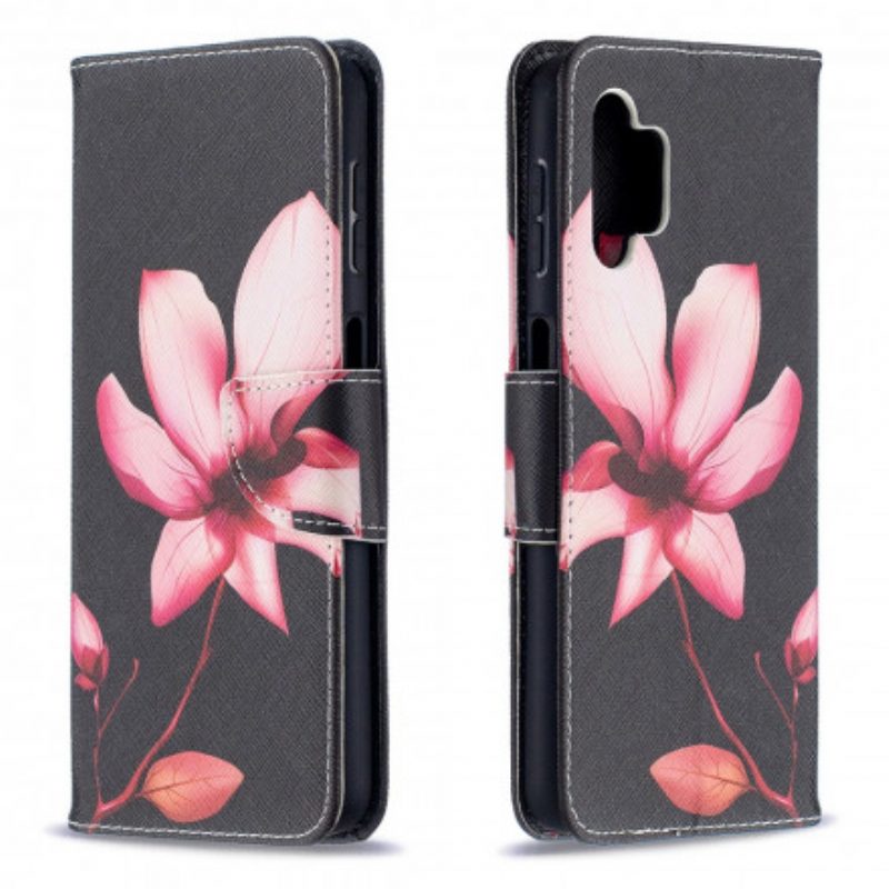 Flip Case Für Samsung Galaxy A32 5G Pinke Blume