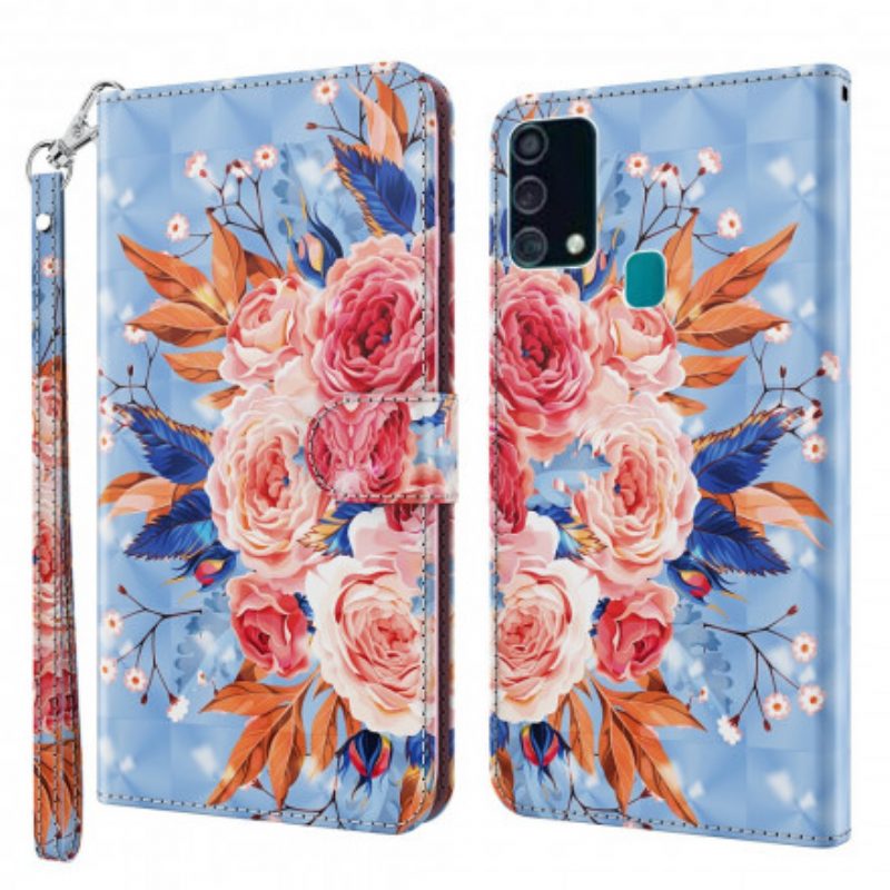 Flip Case Für Samsung Galaxy A32 5G Romantischer Lichtpunkt Mit Schlüsselband