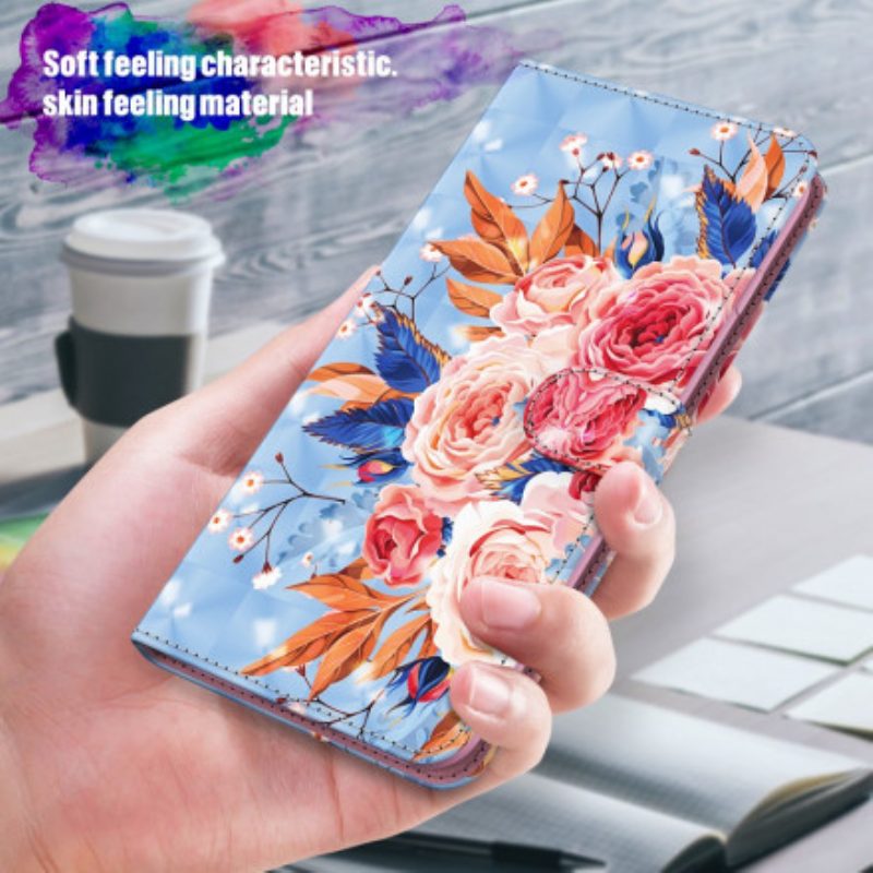 Flip Case Für Samsung Galaxy A32 5G Romantischer Lichtpunkt Mit Schlüsselband