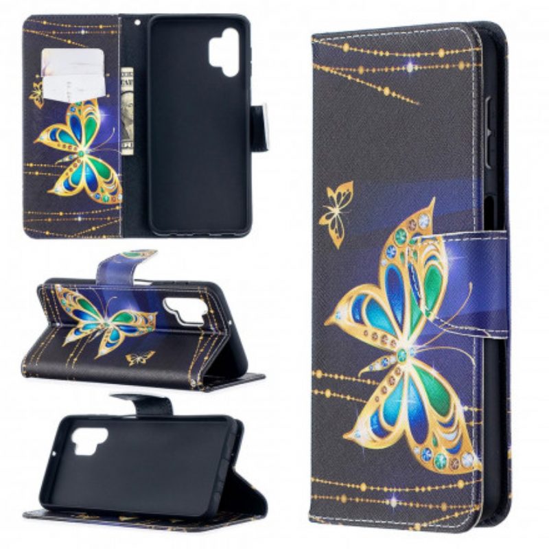 Flip Case Für Samsung Galaxy A32 5G Schmetterlingskönige