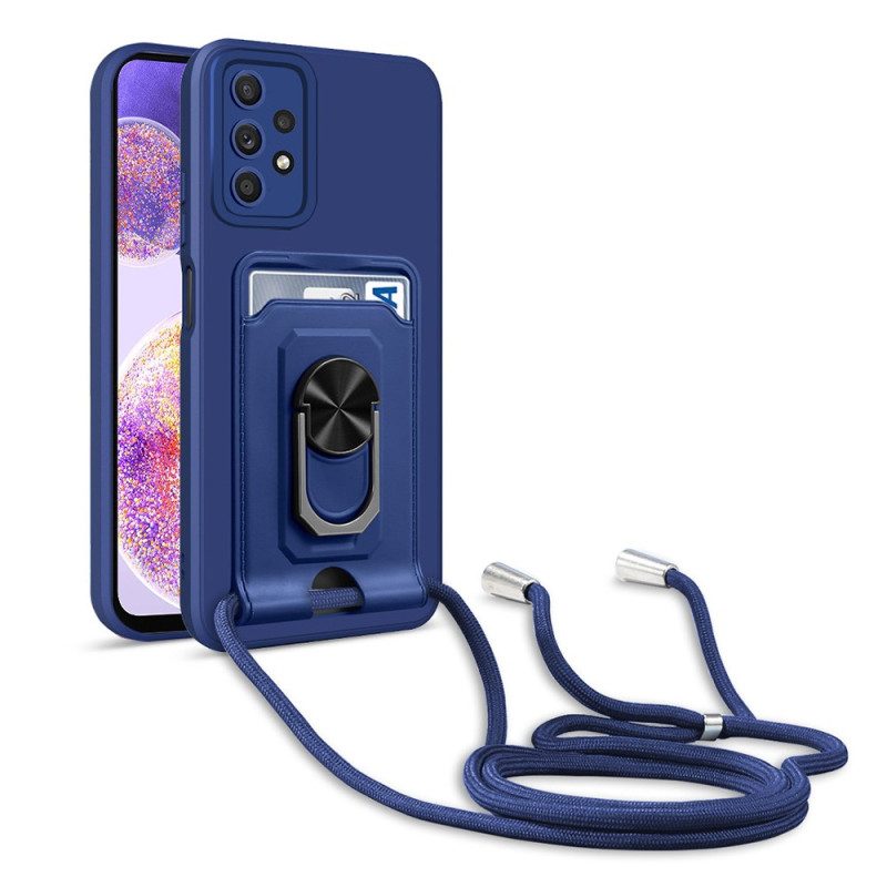 Handyhülle Für Samsung Galaxy A32 5G Mit Kordel Kartenhalter-lanyard Und Ständer