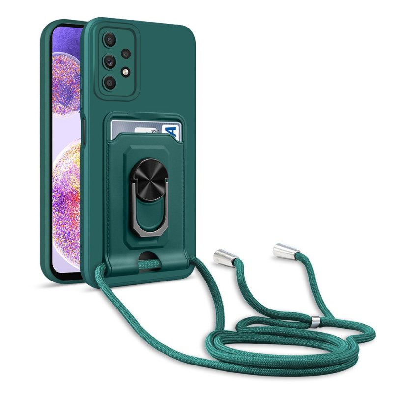 Handyhülle Für Samsung Galaxy A32 5G Mit Kordel Kartenhalter-lanyard Und Ständer