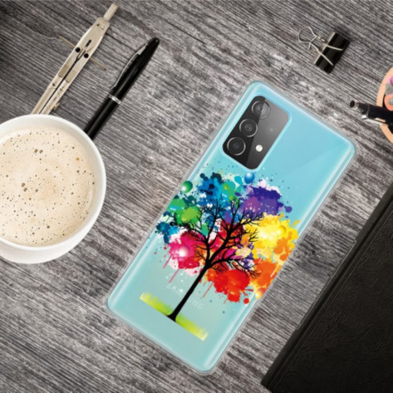 Handyhülle Für Samsung Galaxy A32 5G Nahtloser Aquarellbaum